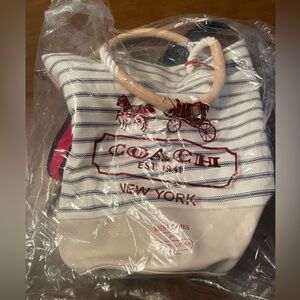 Coach x St. James collection Legacy Weekend drawstring  Canvas / leather bag